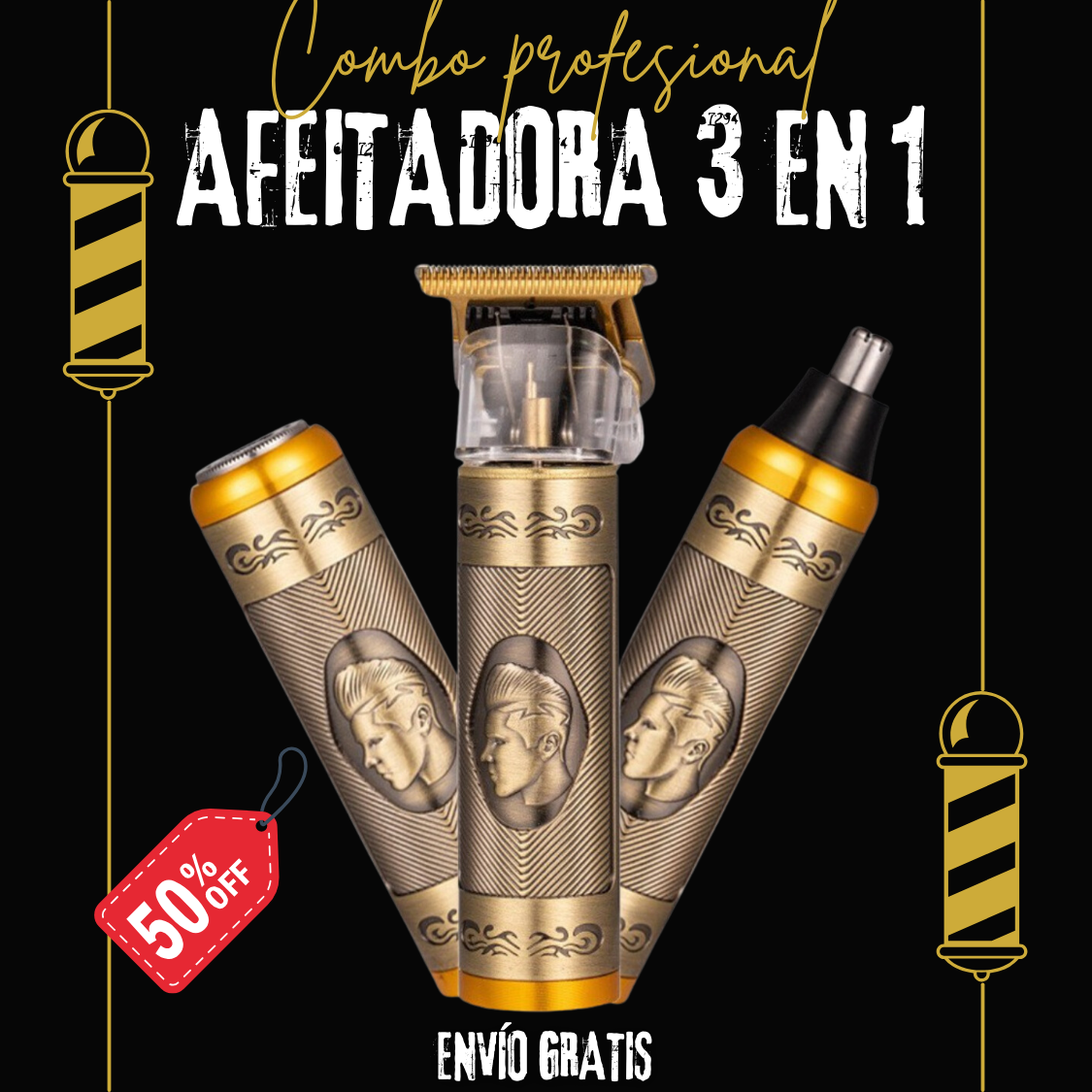 KIT AFEITADO PROFESIONAL * OFERTA 3 EN 1🔥