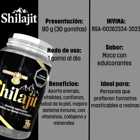 Shilajit Cápsulas- Energía, Pasión y Vitalidad