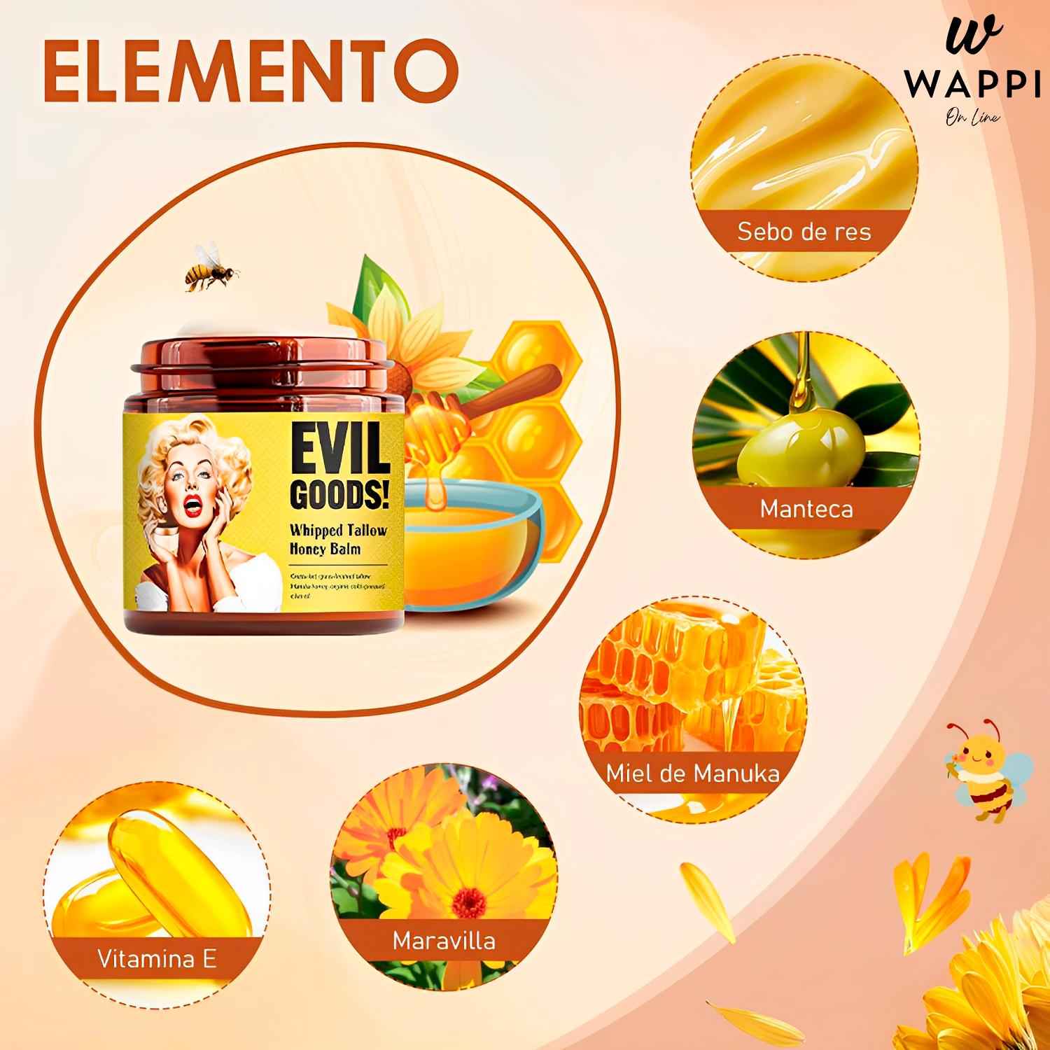 ✨Evil Goods con Sebo y Miel - Crema Facial Natural 🌿