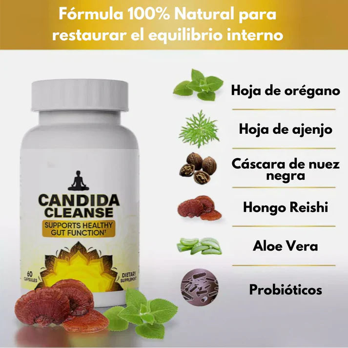 Candida Cleanse Reduce antojos, hinchazón y fatiga OFERTA🎁