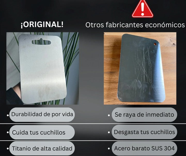 InoxPro™ - Tabla de Cortar de Acero Inox